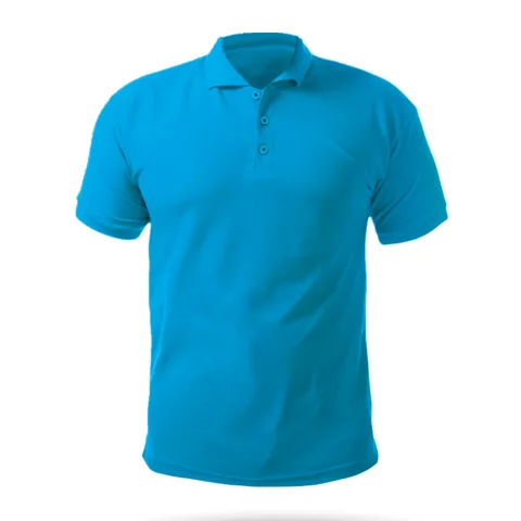 Açelya XXL Polo Yaka Tişört Turkuaz