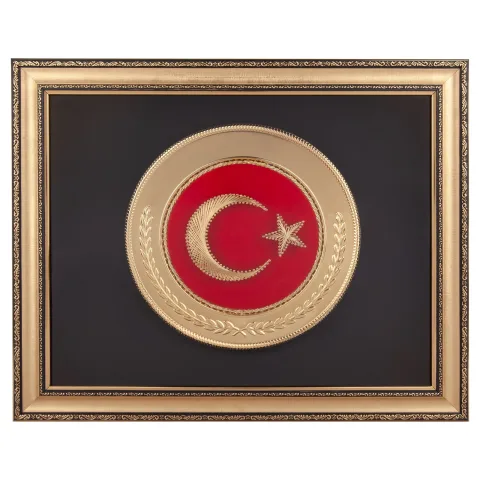 Alpagut Ayyıldız Arma Tablo Altın