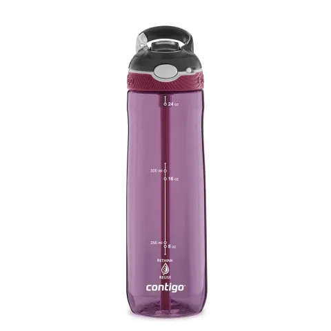Contigo Ashland Tren Tek El Bas İç Kapaklı Su Matarası 720ml — Mor
