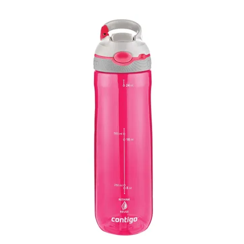 Contigo Ashland Tren Tek El Bas İç Kapaklı Su Matarası 720ml — Pembe