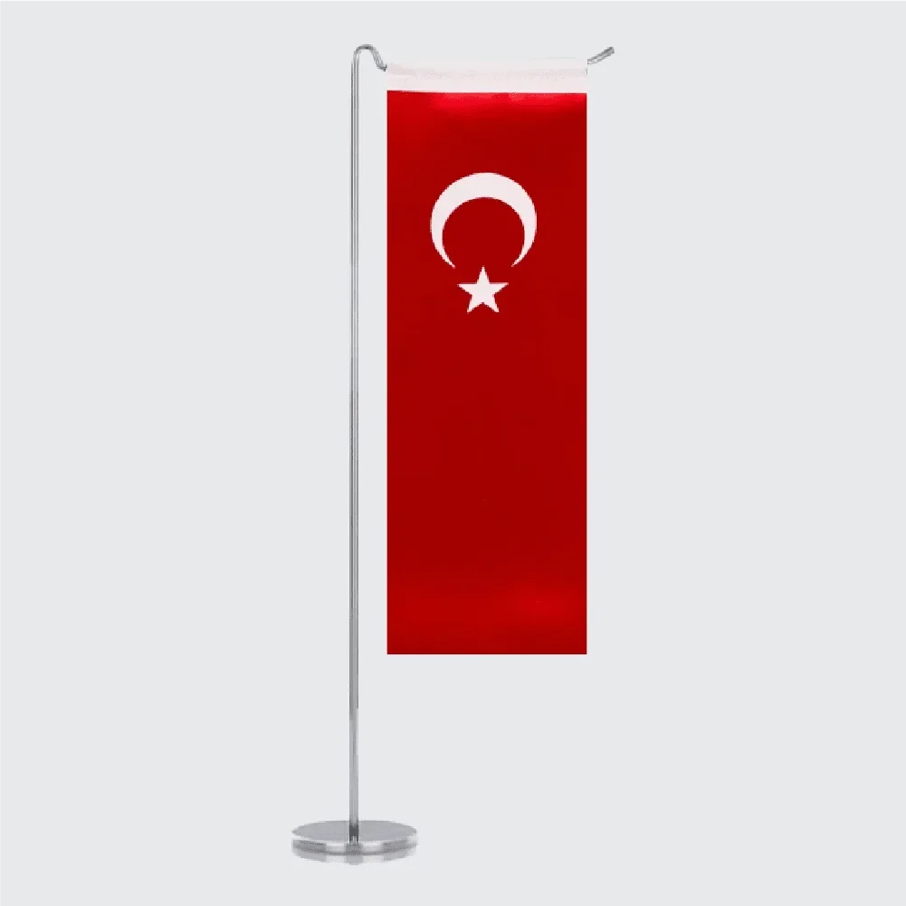 Krom L Direk Masa Bayrak Seti — Bayrak & Flama