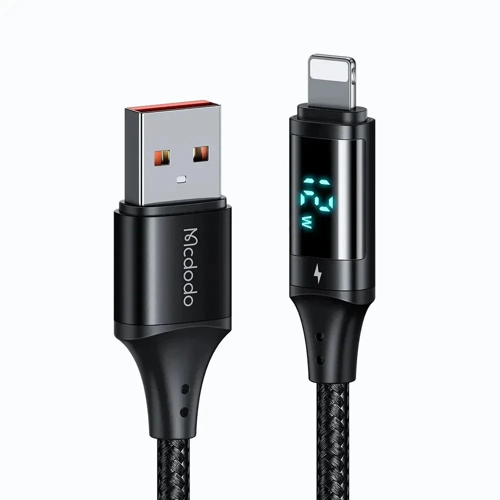 Mcdodo CA-1060 Dijital Ekranlı Usb-ATo Lightning Hızlı Data-şarj Kablosu 3a 1.2m