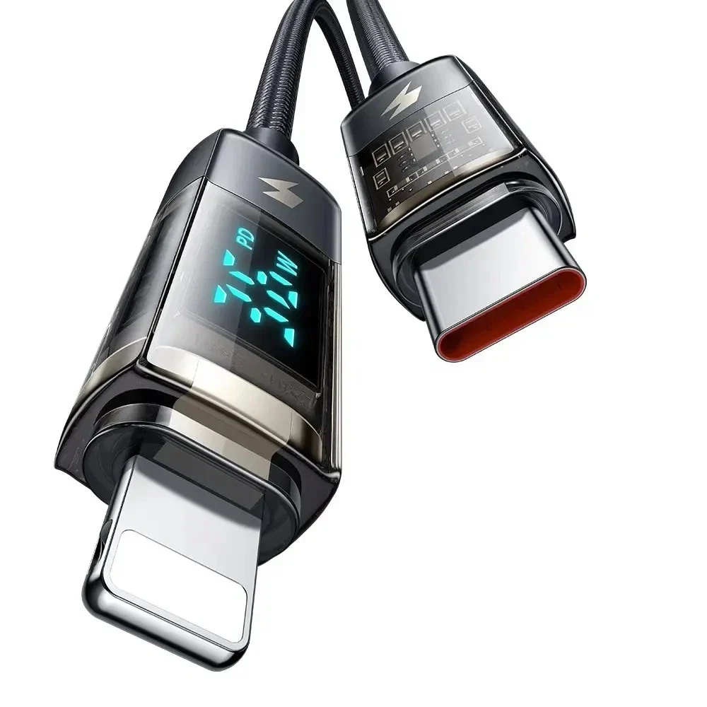 Mcdodo CA-3600 Type-c To Lightning Dijital Ekranlı iPhone Şarj & Data Kablosu - Siyah 1.2m