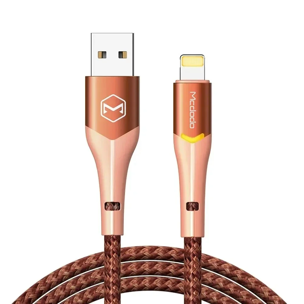 Mcdodo CA-7842 Usb-ATo L Ightning Işıklı Data-şarj Kablosu 3a 1.2m - Turuncu