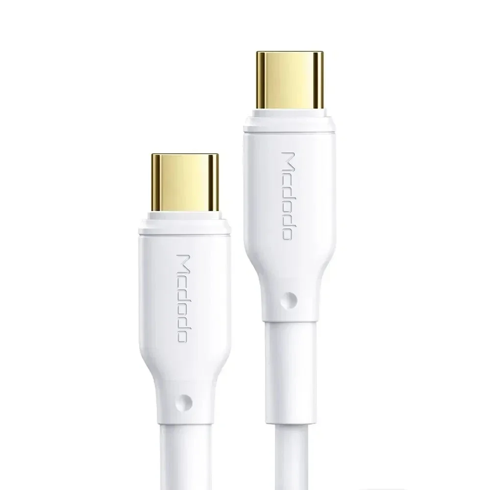 Mcdodo CA-8350 100W Type-C to Type-C Süper Hızlı Şarj ve Data Kablosu 5A 1.2M Beyaz