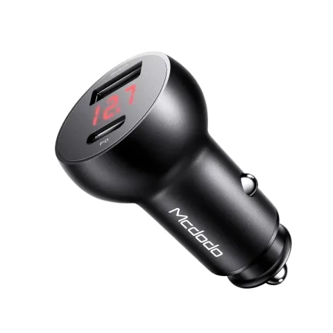 Mcdodo CC-6810 1xtype-c 1xusb Girişli Pd3.0 Hızlı Araç Çakmak Şarj Cihazı - Siyah