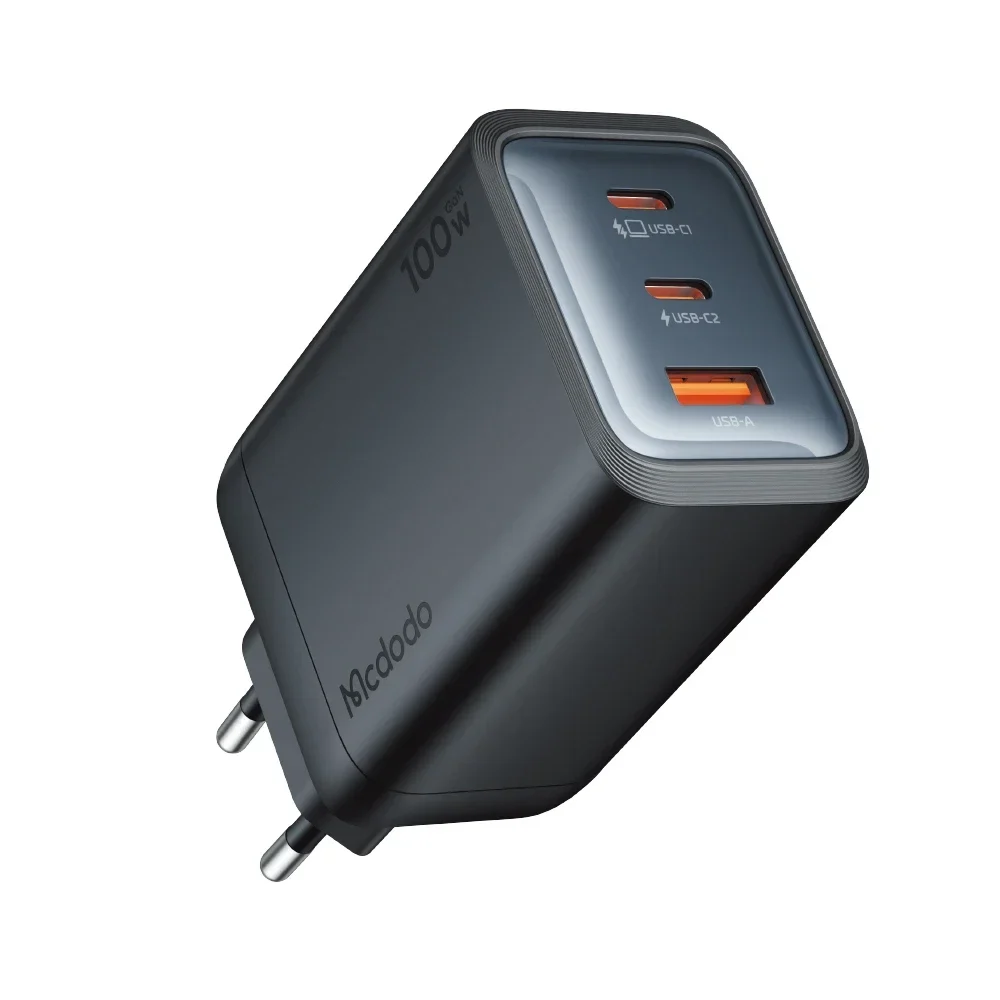 Mcdodo CH-0121 GaN Seri 100w 2c1a Mini GaN Şarj Cihazı  Siyah