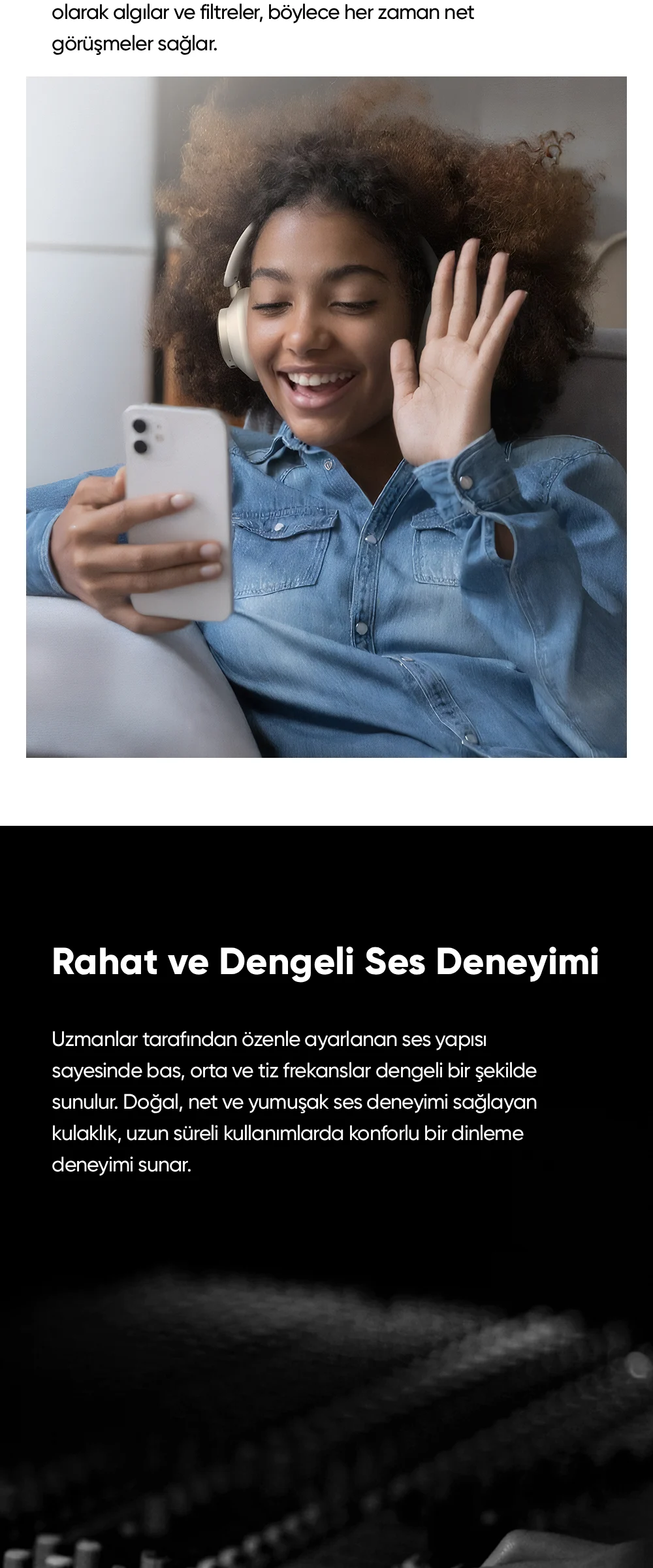 Mcdodo HP-5820 T03 Serisi Anc Doubly-fed Bluetooth Kulak Üstü Kulaklık Siyah ürün afişi · bölüm 5
