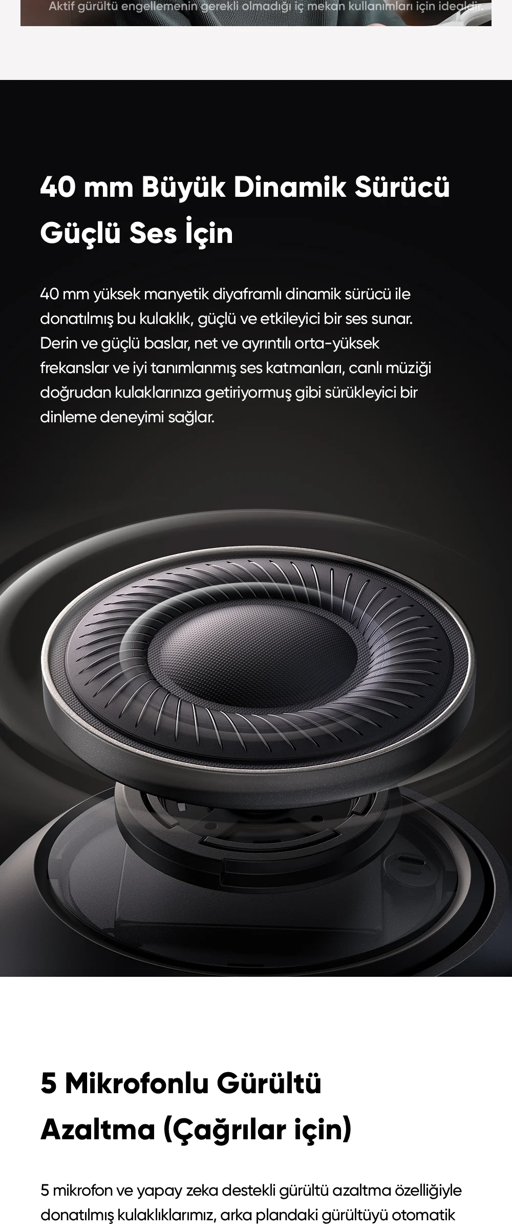 Mcdodo HP-5821 T03 Serisi Anc Doubly-fed Bluetooth Kulak Üstü Kulaklık Beyaz ürün afişi · bölüm 4