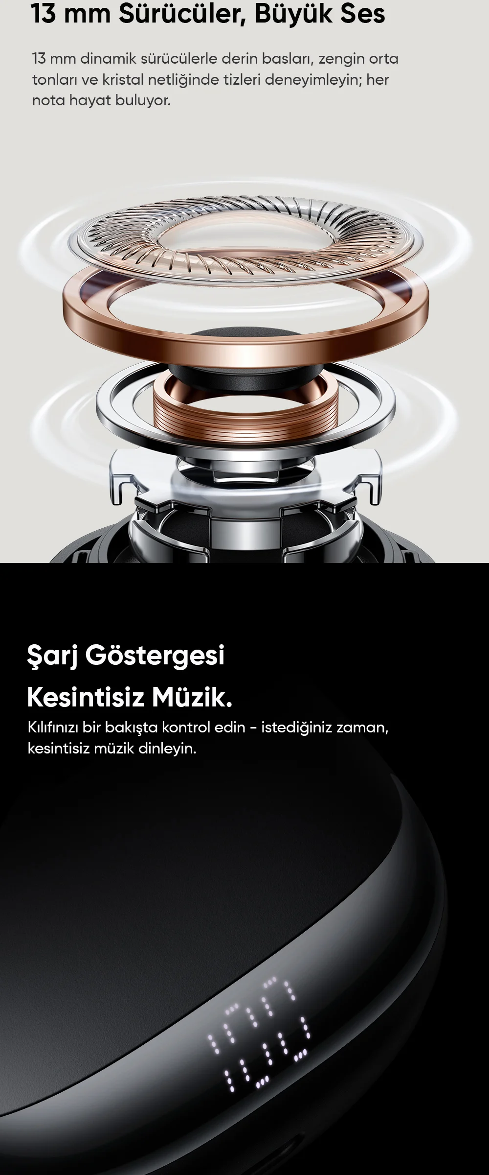 Mcdodo HP-6901 N4 Serisi ANC Aktif Gürültü Engelleyici  LED Ekranlı Kablosuz Kulaklık ürün afişi · bölüm 3
