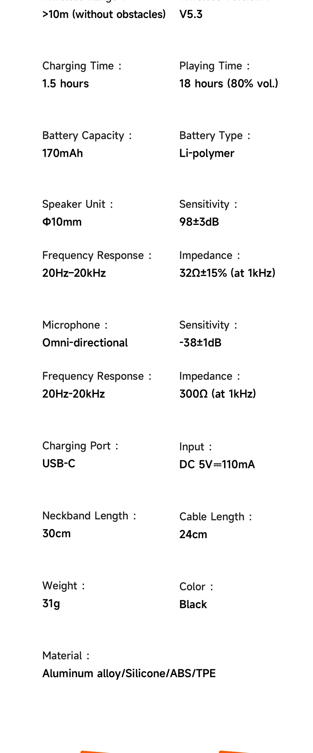 Mcdodo HP-8930 Bluetooth 5.3 Boyun Askılı Kablosuz Kulaklık Siyah ürün afişi · bölüm 5