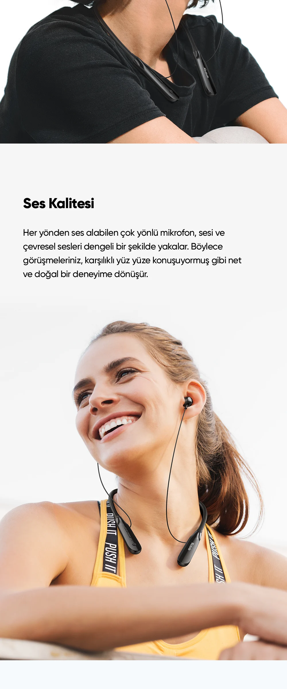 Mcdodo HP-8940 Bluetooth Boyun Askılı Kablosuz Kulaklık Siyah ürün afişi · bölüm 3
