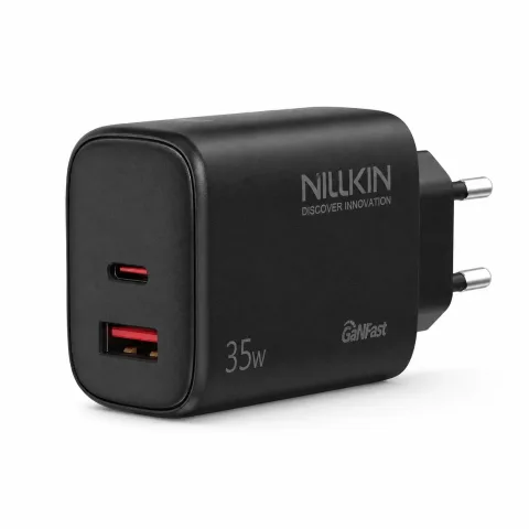 Nillkin NL-35W 35W GaN Type-C + USB-A Hızlı Şarj Adaptörü Siyah