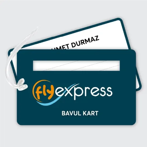 Pencereli PVC Bagaj Kartı — Plastik Kart