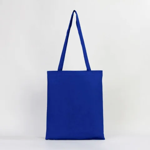 Renkli Gabardin Bez Çanta 35×40 cm — Mavi
