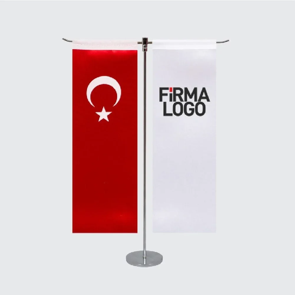 T Direkli Düz Kesim Masa Bayrağı - Masa Bayrakları, T Direk Masa Bayrağı · Bayrak & Flama