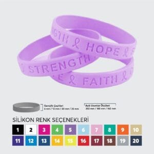 Dayanıklı ve şık ters gofre baskılı silikon bileklikler, uzun ömürlü kullanım sağlar. Çeşitli renk seçenekleri ve özelleştirilebilir tasarımları ile her tarza uygun. Hemen keşfedin ve tarzınızı tamamlayın. Kargo ile hızlı teslimat avantajı.