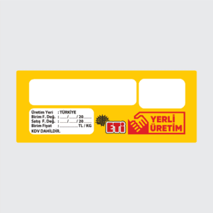 Raf Fiyat Etiketi ile ürünlerinizi zahmetsizce fiyatlandırın. Kolayca güncellenebilen ve dayanıklı etiketler, işletmenize profesyonel bir görünüm kazandırır. Raf düzeninizi optimize ederek, müşteri memnuniyetini artırın. Geniş ürün yelpazemiz ile farklı ihtiyaçlara uygun çözümler sunuyoruz. Raf Fiyat Etiketi seçeneklerimizle işinizi bir adım öne taşıyın ve etkili fiyatlandırmanın avantajlarından yararlanın.