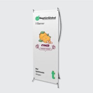X Banner ürünlerimiz, dayanıklı yapıları ve şık tasarımları ile öne çıkıyor. Organizasyonlarınızda profesyonel bir sunum yapmak için ideal çözümler sunuyoruz. Kaliteli baskı ve kolay kurulum özellikleriyle dikkat çeken X Banner'lar, marka bilinirliğinizi artırmanıza yardımcı olur.