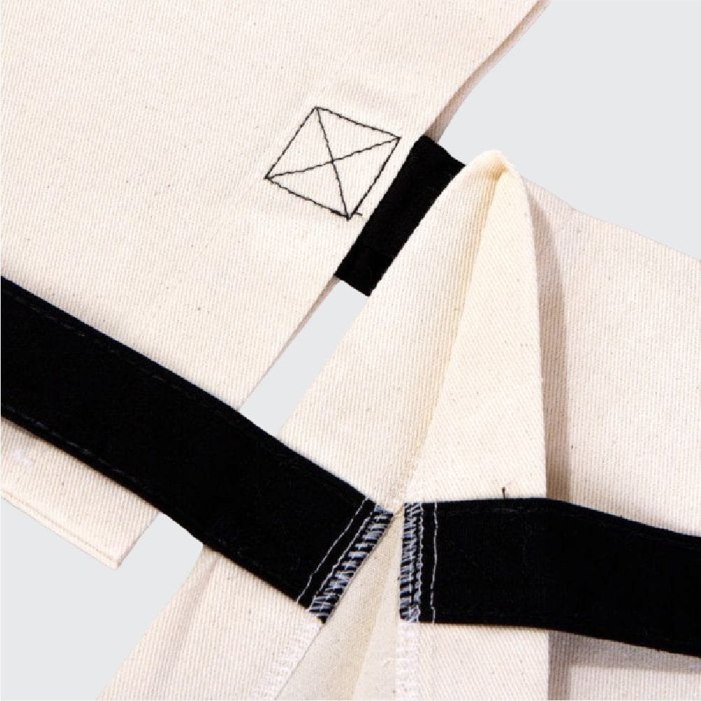 0 Pamuk Gabardin Siyah Kulplu Ham Renk Bez Çanta - 35x40 cm (1)