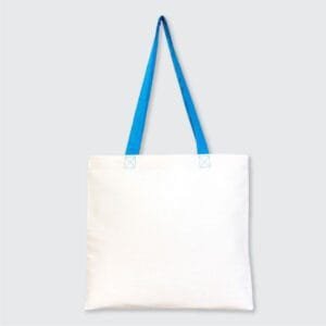 0 Pamuk Gabardin Turkuaz Kulplu Ham Renk Bez Çanta - 40x35 cm (10)