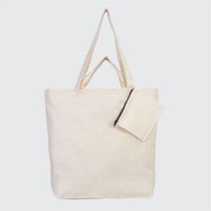 0 Pamuk Hambez Kumaş Katlanabilir Ham Renk Alışveriş Çantası – 48x41x10 cm (6)