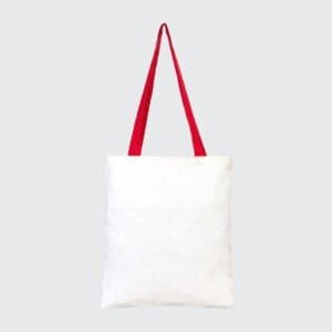 0 Pamuk Hambez Kumaş Kırmızı Kulplu Bez Çanta – 35x40 cm (3)