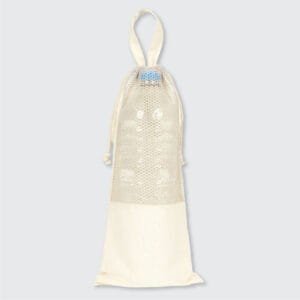 0 Pamuk Kanvas Zeytinyağı Fileli Şişe Çantası - Tek Tutma Kulp 36-5x16 cm (1)